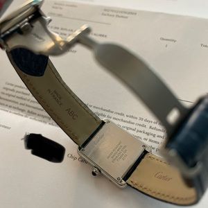 Cartier Tank Solo Custom Watch Band - Navy Blue